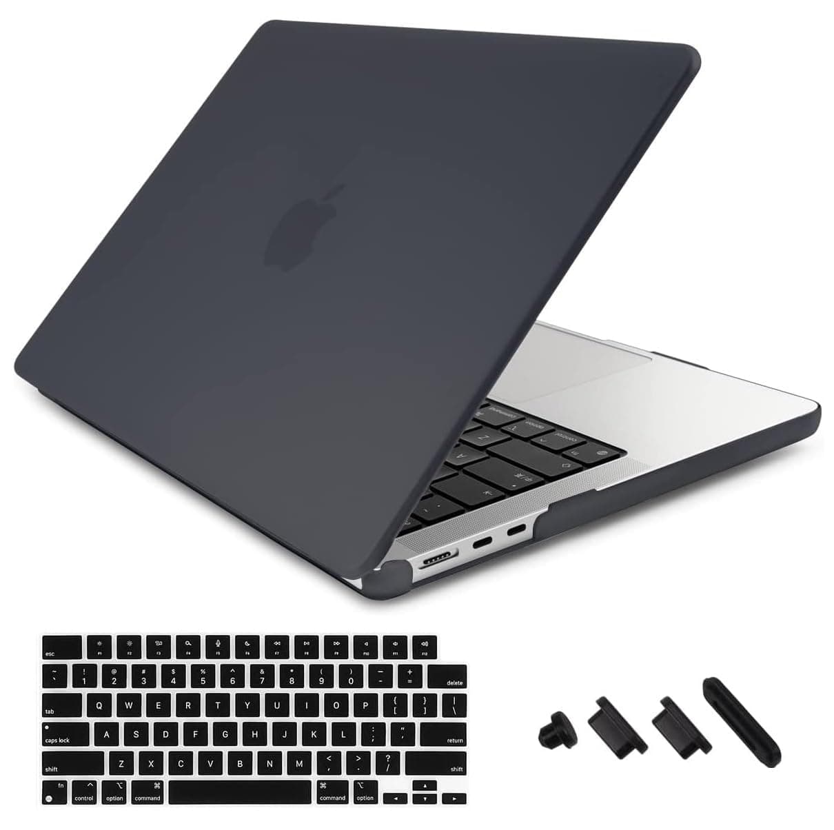 Midkart Case Compatible with MacBook Air 15 inch M5 2026 M4 2025 M3 M2 2024 2023 A3448 A3241 A3114 A2941 with Touch ID Protective Hard Shell Cover Keyguard Dust Plugs, Smoke Black