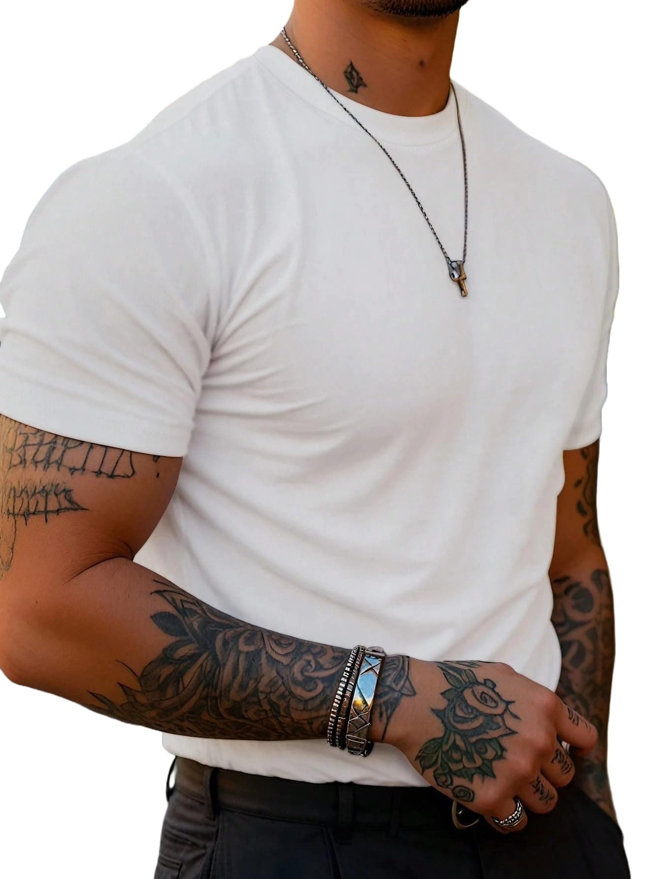 T Shirt For Man | Men T-Shirts | Tshirt For Man Solid Cotton Blend Half Sleeve Regular Men Round Neck Tshirts | T-Shirts | Stylish | Gym Wear For Workout | T-Shirt | Crew Neck | Multi-Colored