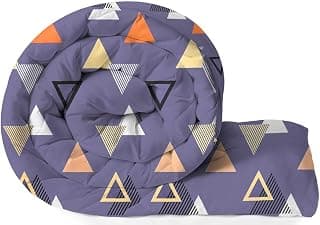 VAS COLLECTIONS 220 GSM Microfiber Reversible AC Comforter/Blanket for Winter/Quilt/Duvets for Single Size Bed (240X152 cm, Blue & Orange)
