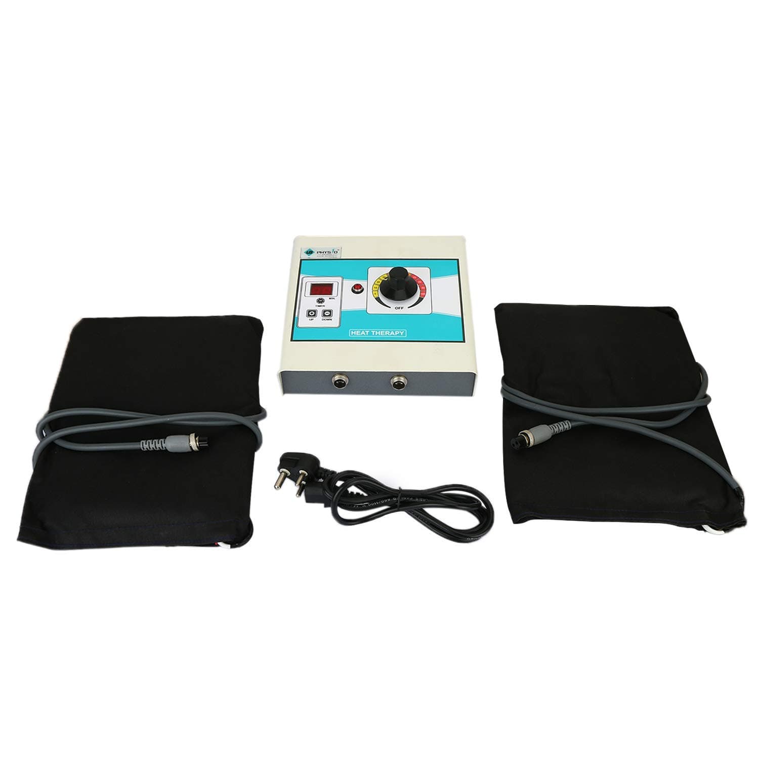 PHYSIOTREX Corded Electric Deep Back Heat Therapy 2 Channel Massager , White