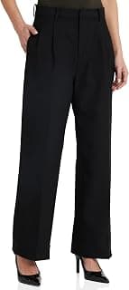 Amazon Brand - Symbol Women Wide Leg Formal Trouser (High Rise | Ankle Length |Formal Pants | Office Wear) (Available in Plus Sizes)