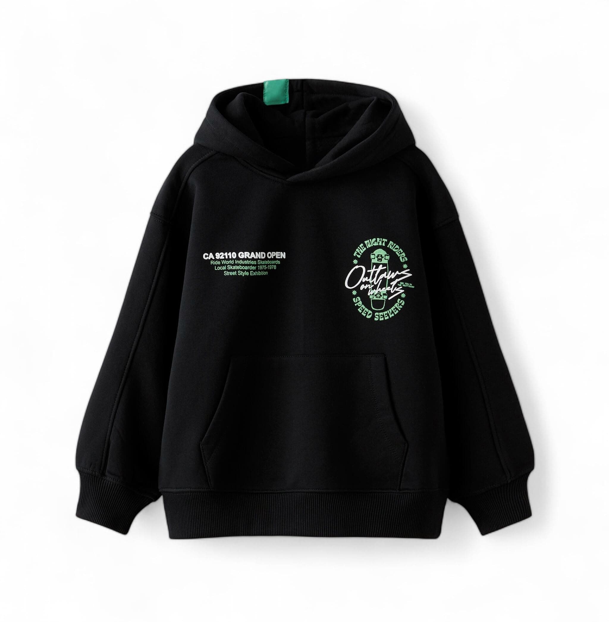 Alan Jones Clothing Boy's Cotton Hooded Printed Oversize Hoodies