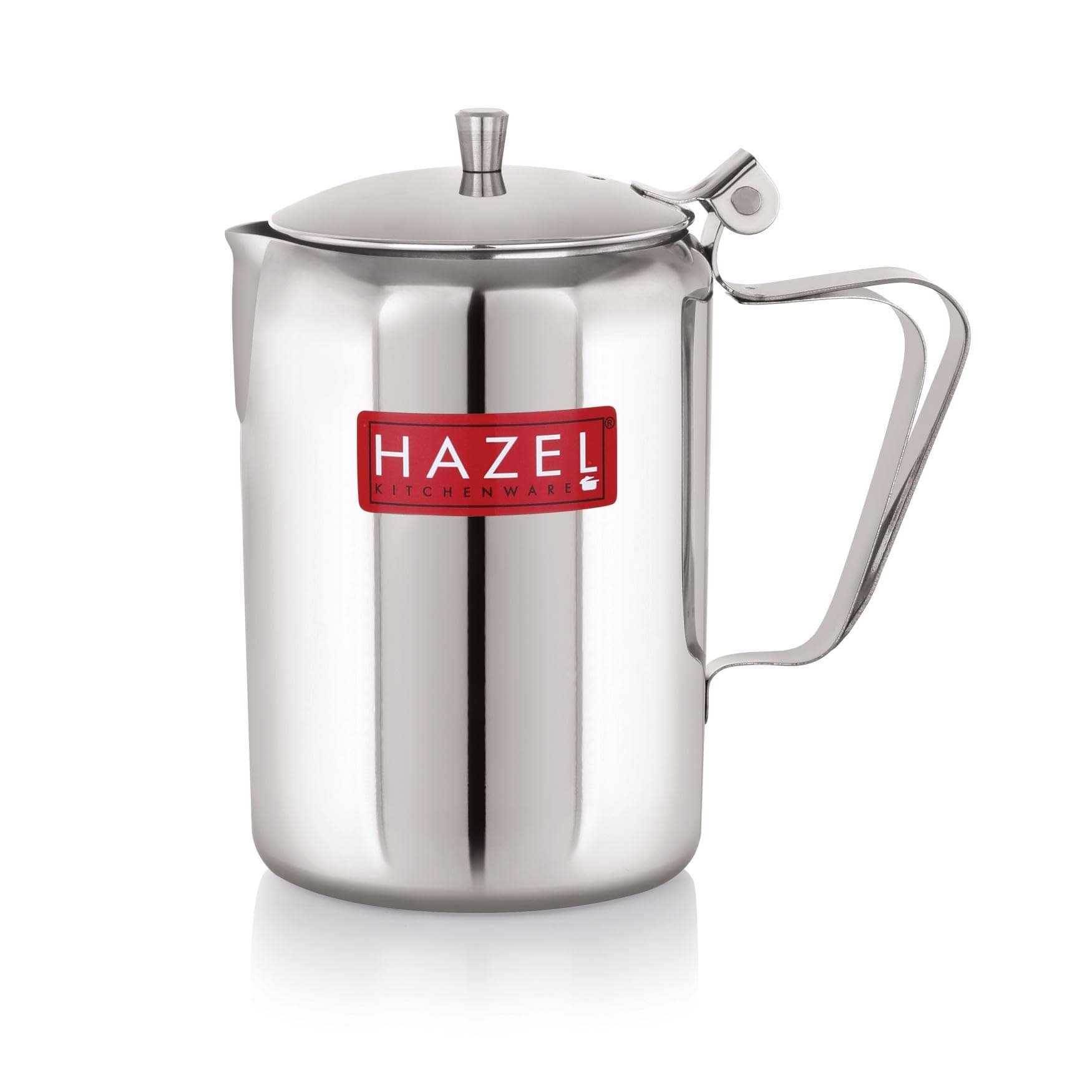 HAZEL Stainless Steel Coffee Pot with Lid & Handle | Milk & Tea Warmer, Spill Proof, 750 ML