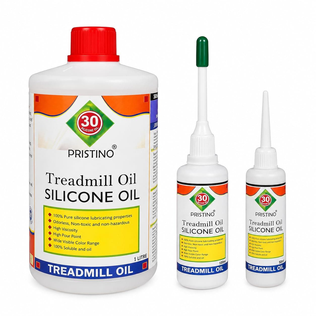 PRISTINO® Pure Silicone Treadmill Lubricant Oil (1Ltr) for Belt/High Viscosity I Non Toxic Odor Free