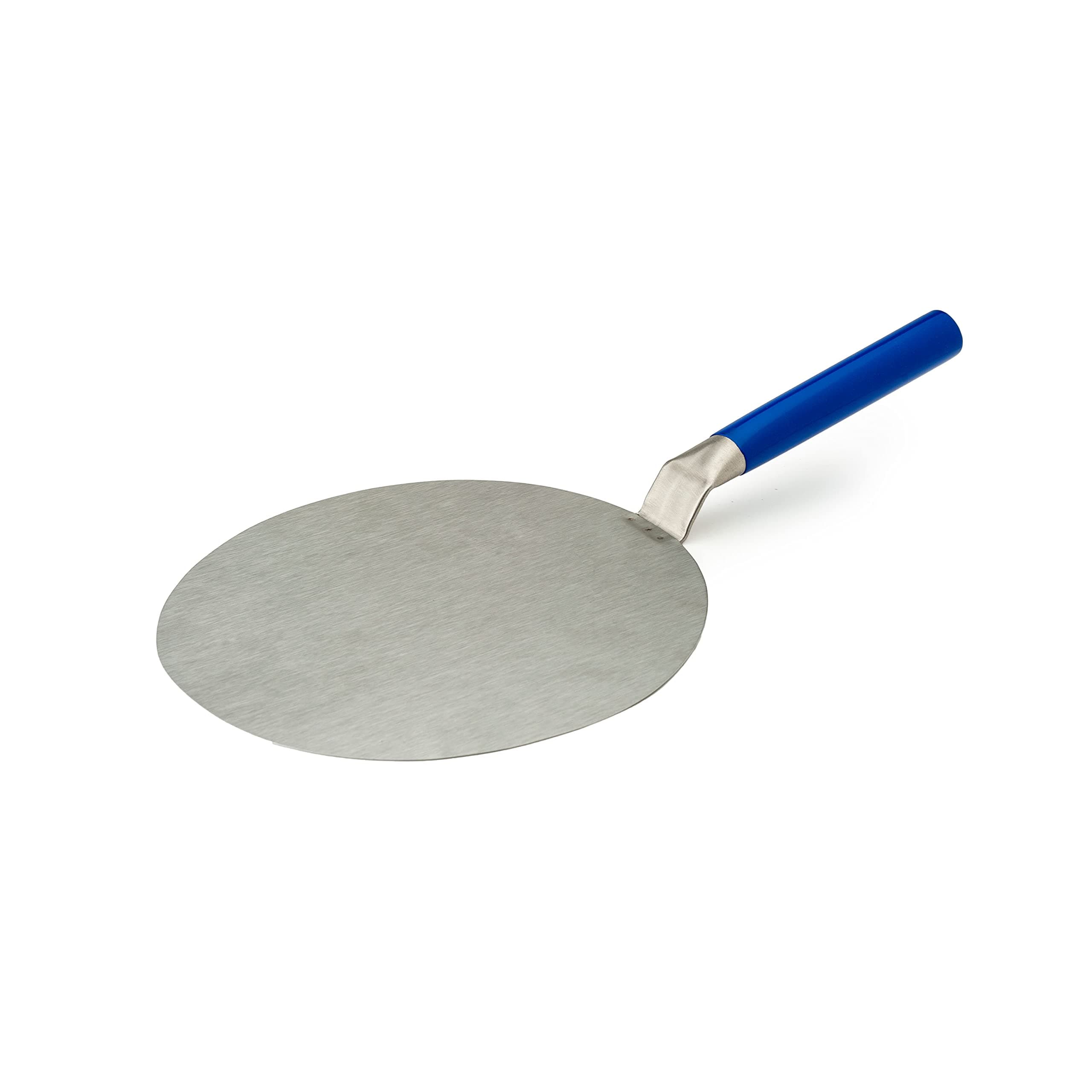 KMW High-Performance Stainless Steel Round Pizza Spade with Vinyl Handle | with Enhanced Durability | Efficient Build (Total Length- 44 cm, Dia- 25.5 cm)
