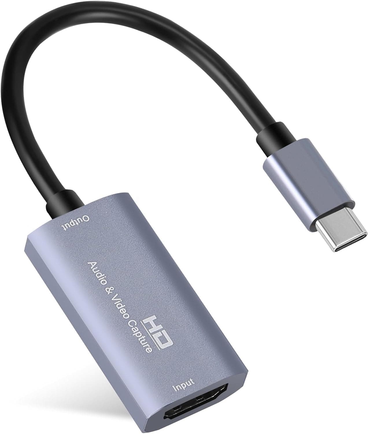 MICROWARE Video Capture Card, 4K USB3.0 HDMI to USB C Capture Card for Streaming, 1080P 60FPS, Compatible with iPad Mac OS Windows, Quest 3, OBS, Camera (Silver)