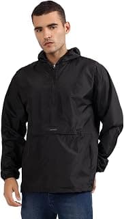 Rain Jacket with pouch, Half zip rain coat, Lightweight, Waterproof | RJ100