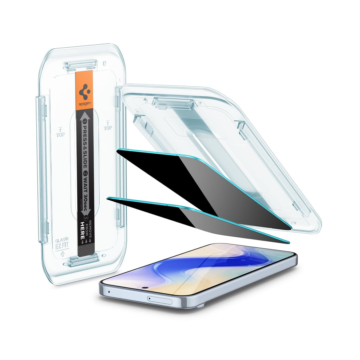 Spigen EZ Fit Privacy Tempered Glass Screen Protector Guard for Pixel 10/10 Pro / 9/9 Pro [2 Pack]