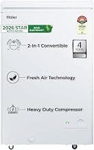 Haier HFC-175SPW5, 5 Star (2026 Star Rating) Single Door Convertible Deep Freezer, Heavy Duty Compressor with inside metal Liner, Compact Design with Removable Gasket (White 146L)