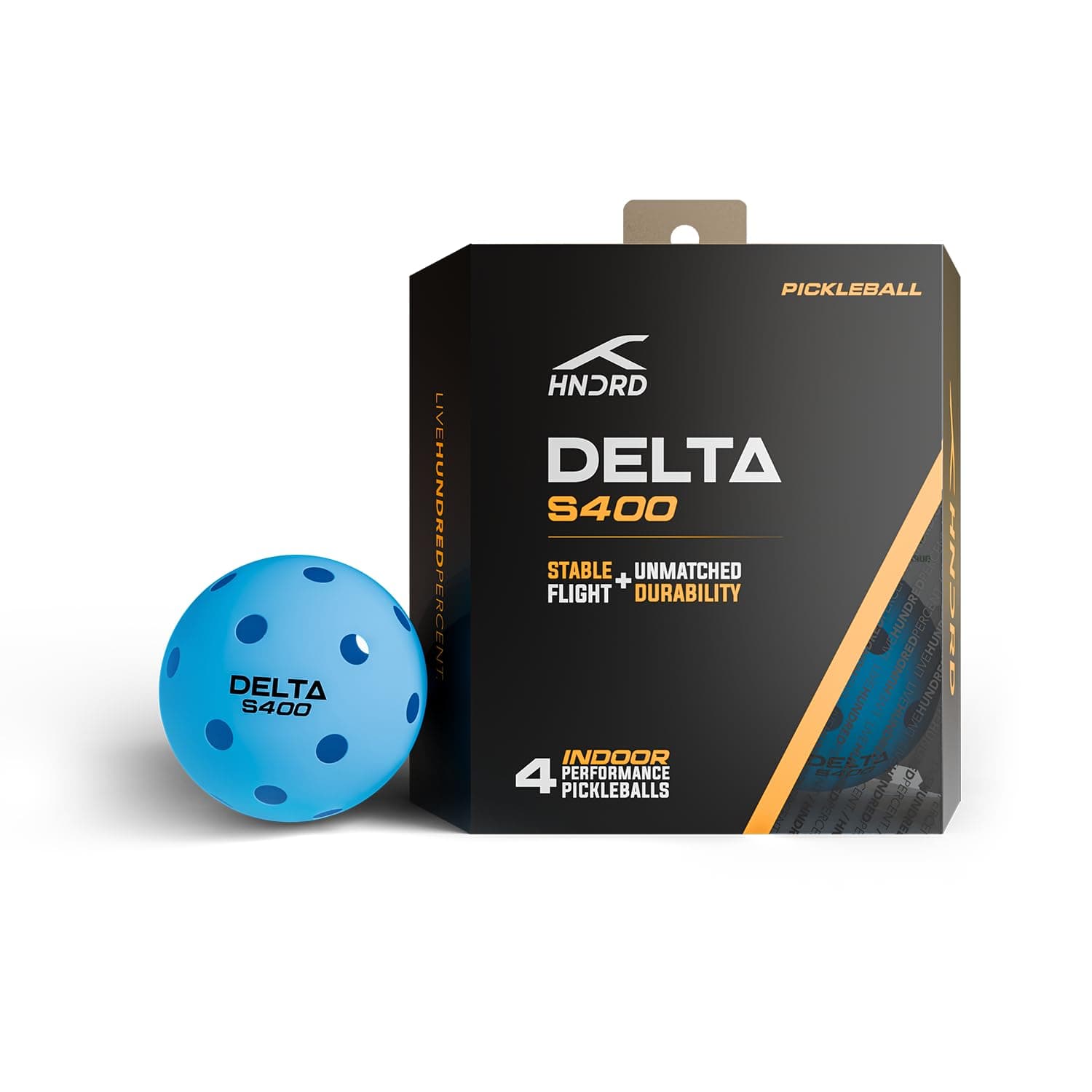 Hundred Delta S400 Pickleball Balls | USA Pickleball Approved | 26 Hole Design | Tournament Ball