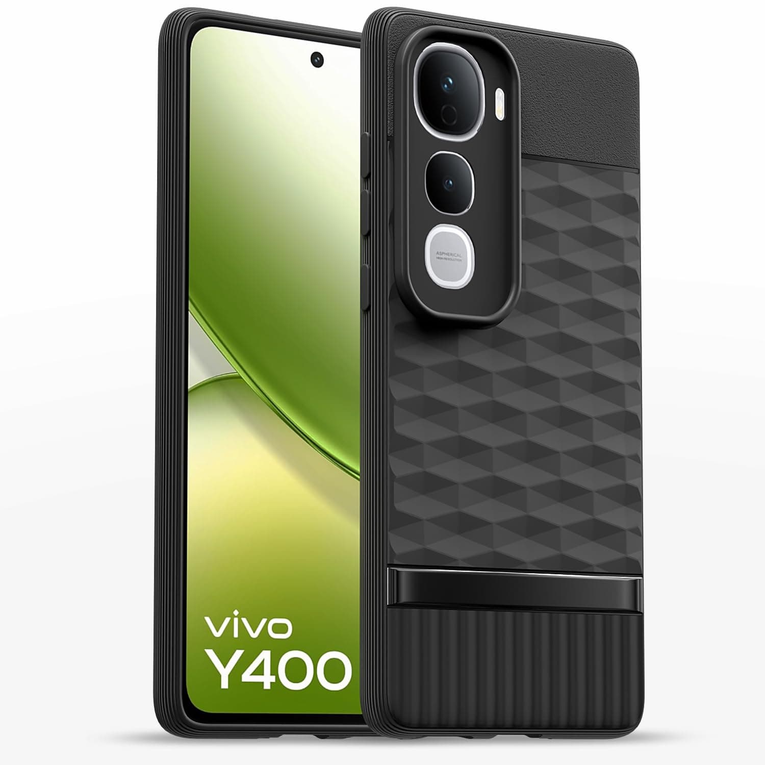 Amazon Basics Back Cover for Vivo Y400 Pro 5G | Full Camera Protection | TPU Soft Flexible Shockproof Bumper Case(Blue)