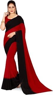 KASHVI Double Shaded Georgette Saree with Unstitched Blouse-KS_PD7466_1