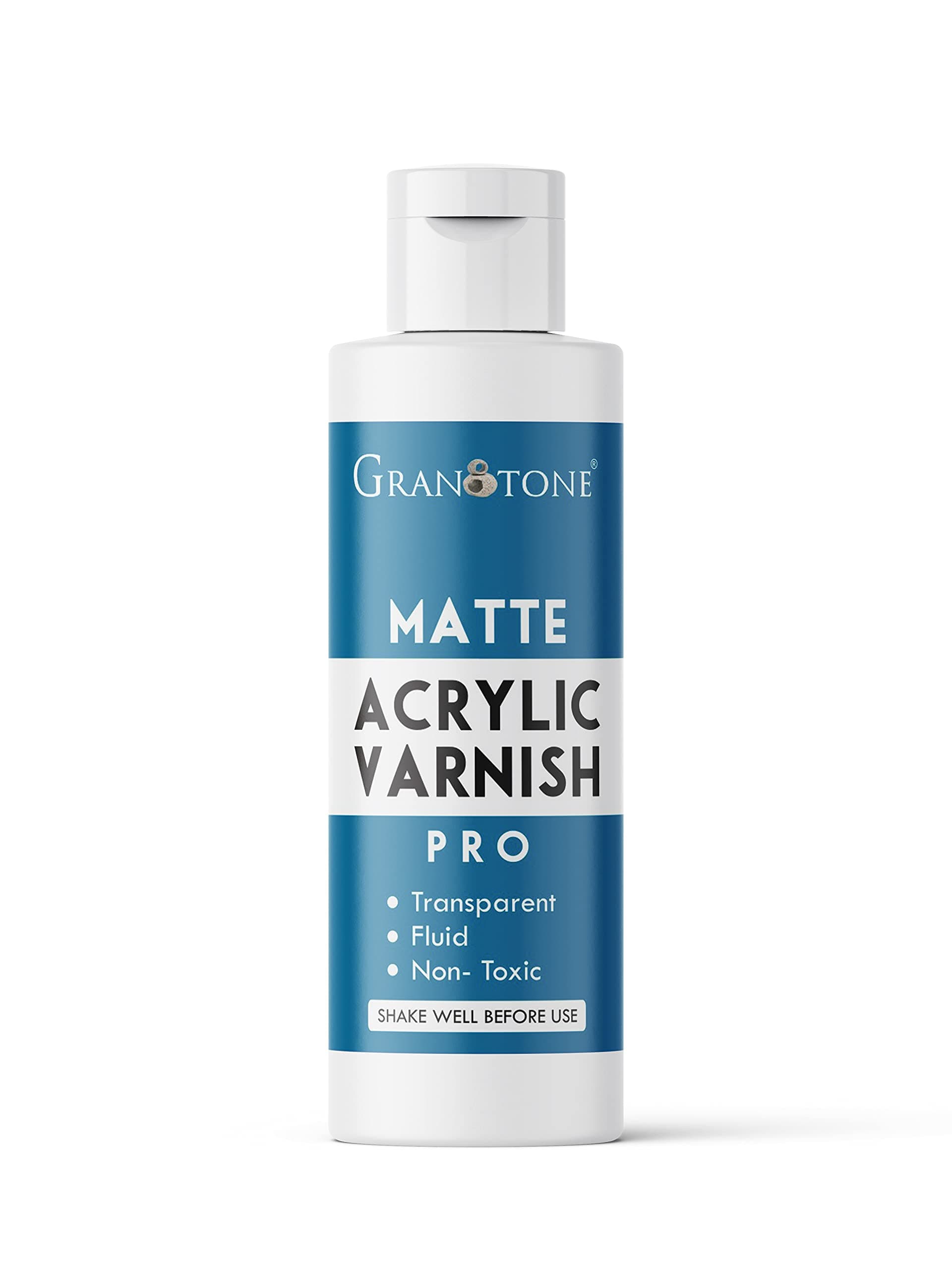 GRANOTONE Matte Acrylic Varnish 200 ML Non Yellowing Non Toxic Anti Crazing Finish for Acrylic Painting Pro and Hobby Artists Made in India