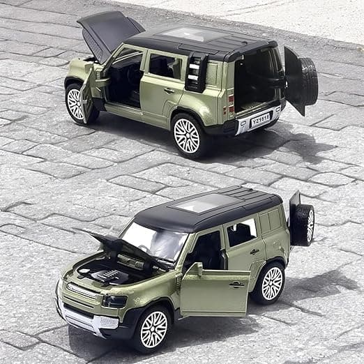 Sky Tech® Diecast 1:36 Defender Metal Body Car Model Openable Doors, Bonnet & Boot Pull-Back Action Toy for Kids Diecast Collector Display Model (Multi Color)