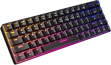 Portronics Hydra 10 Wireless Mechanical Gaming Keyboard with Bluetooth & 2.4 GHz Wireless, Red Switches, Multi-Device Pairing, TKL Compact Size, Multi-Colour Backlight, for Laptop & PC (Black)