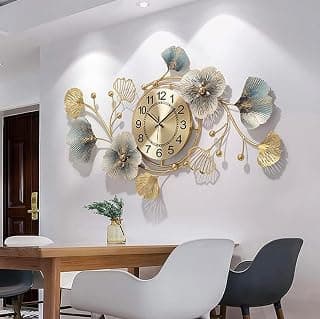 Big Wall Clock for Living Room Bedroom Home Stylish Latest Metal Wall Decor Wall Clock for Hall Antique Wall Watch for Room Decor Size - 37 x 20.5 Inch