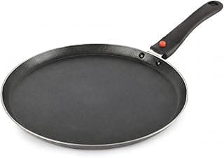CELLO Aluminium Non-Stick Induction Base Dosa Tawa with Detachable Bakelite Handle 28 CM Black | Heavy Base, PFOA Free & Dishwasher Safe, Gas Stove & Induction Compatible | Perfect For Roti Dosa Chila