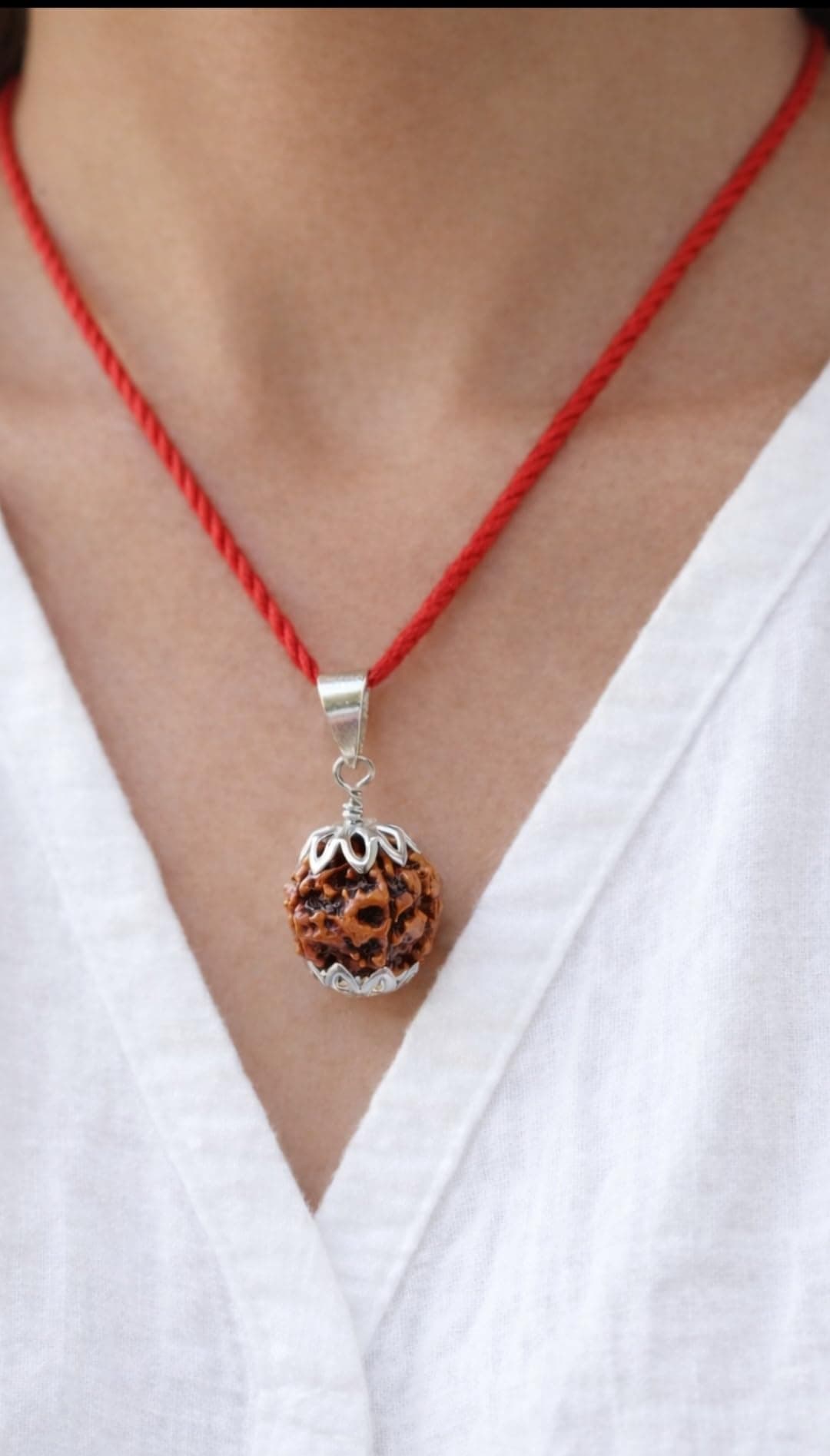 Jewelquick Certified 5 Mukhi Rudraksha Pendant | Original Panchmukhi Bead with Certificate | Natural Nepali Rudraksha for Men & Women | Spiritual Locket With Black Thread
