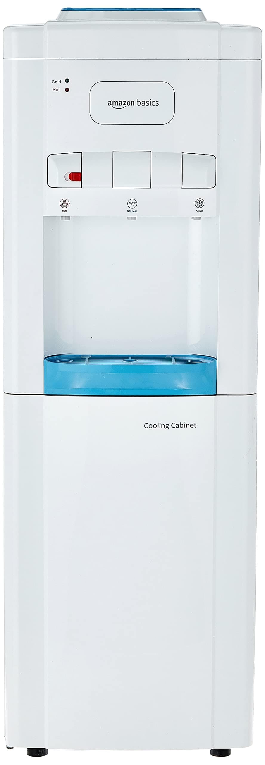 amazon basics Hot, Cold and Normal Water Dispenser with Refrigerator, Top Loading