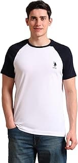 U.S. POLO ASSN. Knitted Cotton T-Shirts for Men - 100% Cotton, Breathable & Comfortable, Half Sleeves Mens Casual T Shirts