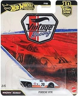 Hot Wheels Premium Car Culture Collectible Toy Car, 1:64 Scale Die-Cast Porsche 917 K, Eurospeed Vehicle with Real Riders Tires