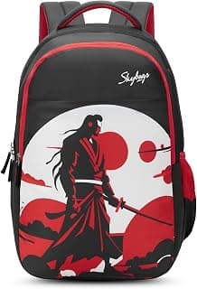 Skybags Kyro 01 Samurai 28 Liters Premium Polyester Fabric School Backpack for Kids with Multiple Compartments and Adjustable Strap - Boys & Girls
