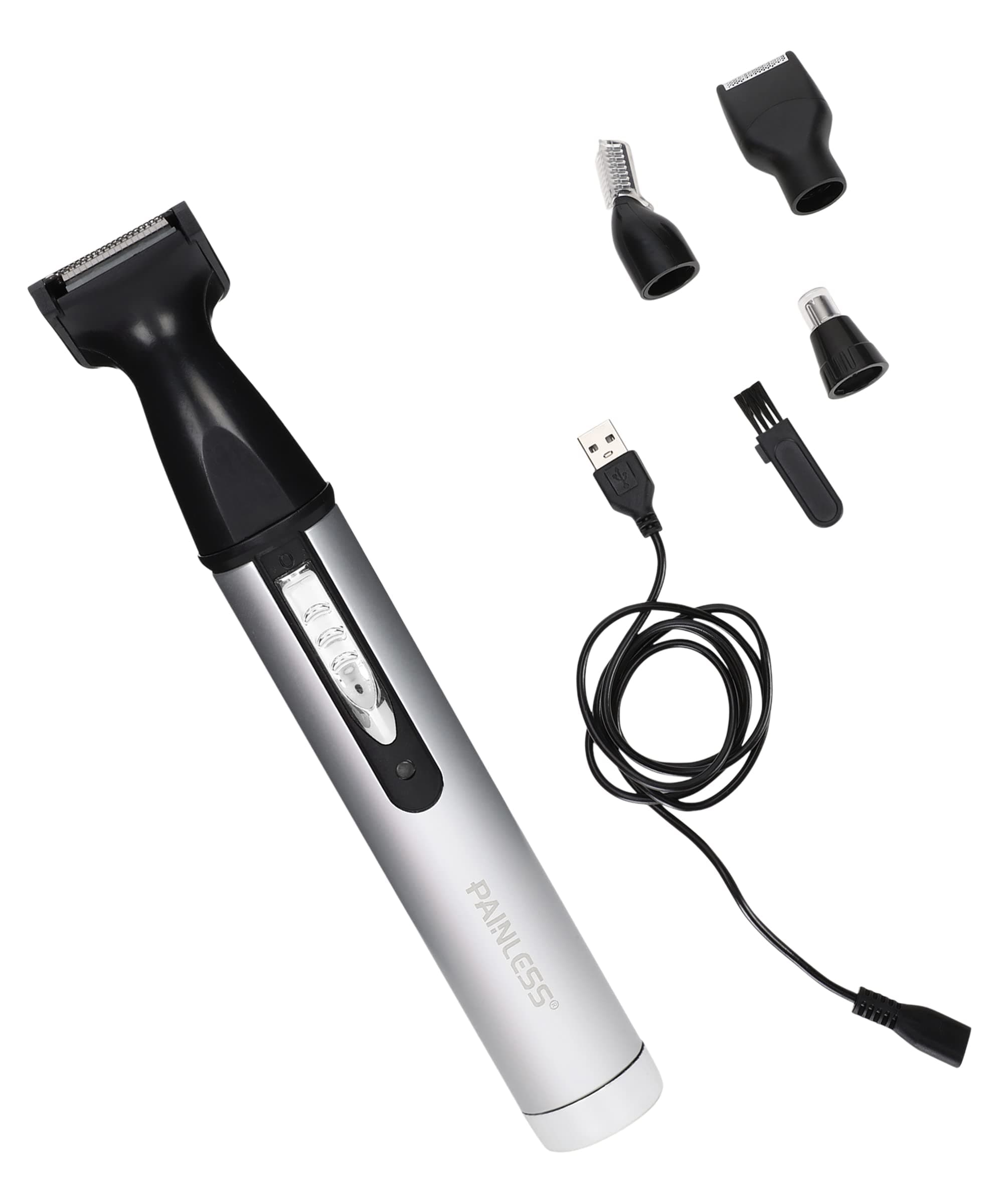 Cleanfly 2025 Nose Hair Trimmer, Portable Painless Ear and Nose Hair Trimmer for Men Women, USB-C Rechargeable, IPX7 Waterproof,No Pull, Precision Cut (Black) (Medium)