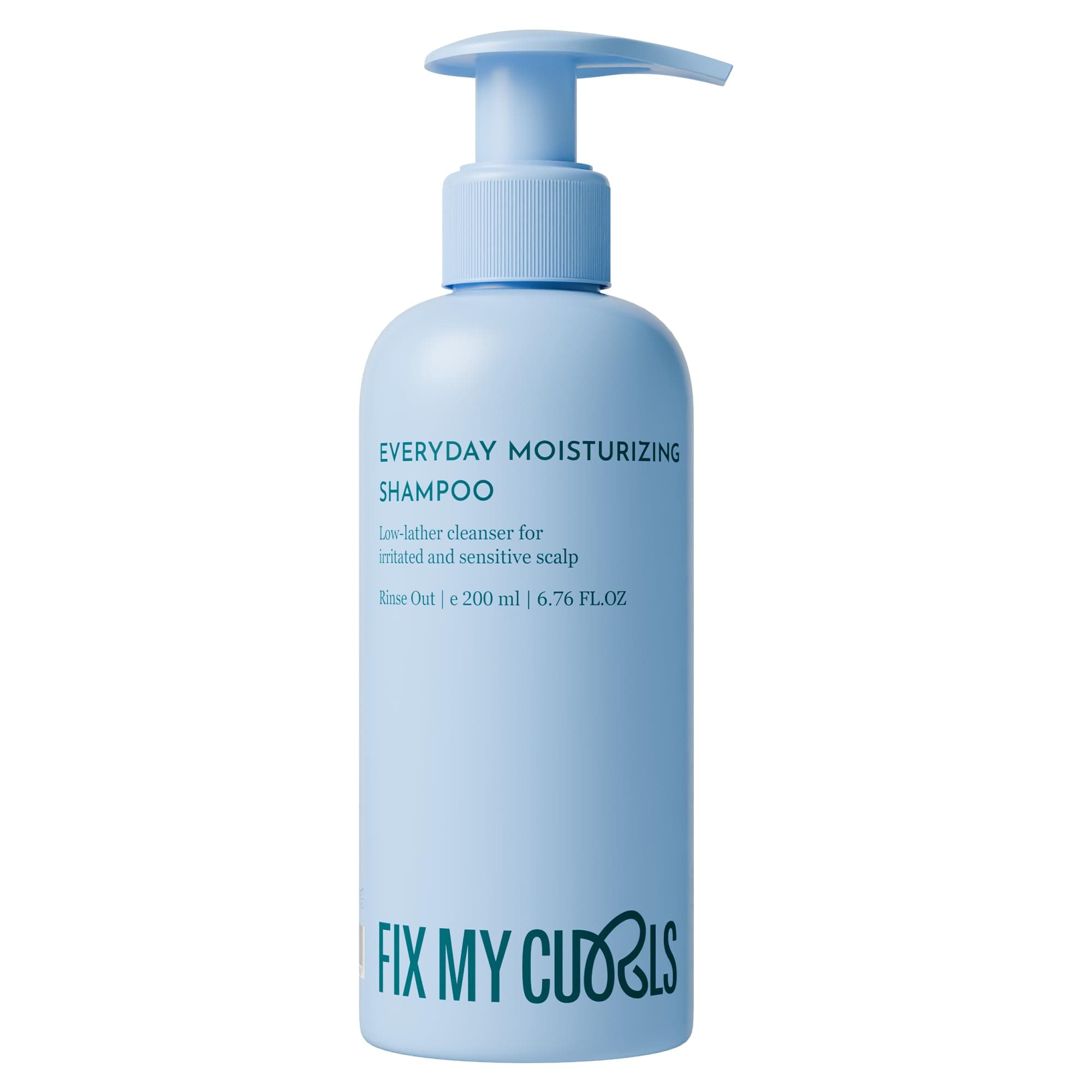 Fix My Curls Everyday Moisturizing Shampoo | For Thick Curly, Wavy & Dry Hair Types | Low Lather, Kid Friendly, Sulphate Free Co-Wash | Cruelty, Paraben & Silicone Free| Anti-Itch & Soothing | 200ml