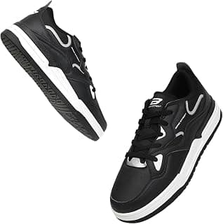 Bond Street Men's Casual Sneakers | PU Upper Lace-Up Shoes with Durable PVC Sole | Stylish & Comfortable Footwear for Everyday Wear