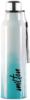 MILTON Water Bottle Steel Marble 900 PU Insulated, Inner Stainless Steel Water Bottle, 630 ml, Leak Proof, BPA Free, Ideal for Home, Office, Gym, Travelling, Aqua Green