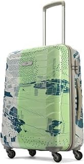 Skybags Medium ABS Trooper Size Hardshell Luggage (65 Cm) | Printed Luggage Inline Trolley Bag with 4 Wheels and Resetable Combination Lock | Unisex, Green