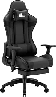 Green Soul Raptor Pro Racing Edition | Ergonomic Gaming Chair with Massager & Legrest | Premium Fabric | 3D Armrest | Adjustable Neck & Lumbar Pillow | 3 Year Warranty (Black)