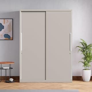 Interio by Godrej Slide N Store Pro 2-Door Steel Wardrobe (Textured Cashmere), 1-Year Warranty, 2 Drawers