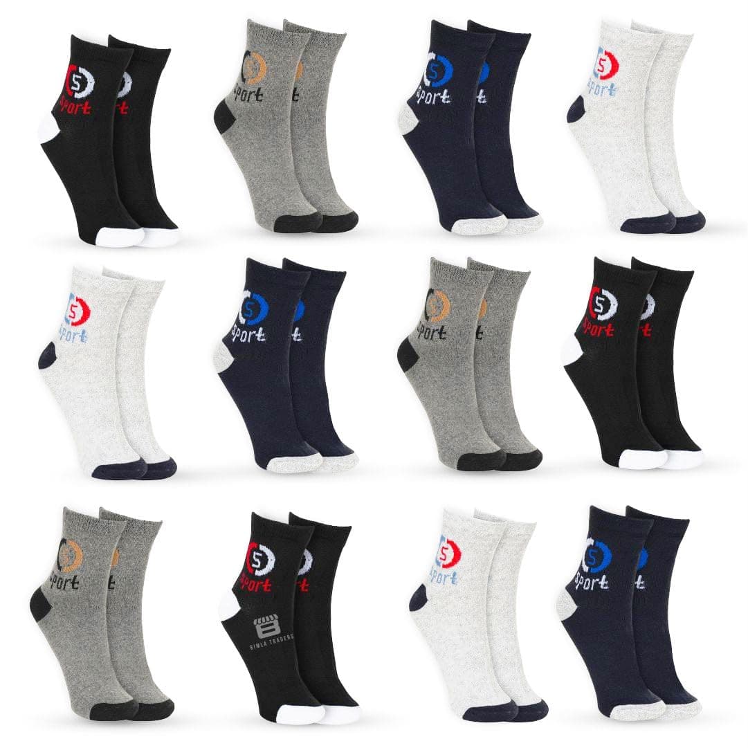 CRAE Cotton Solid Ankle Socks for Men & Women- Soft, Breathable & Comfortable Socks for Sports, Gym, Running & Casual Use, Multicolor, Free Size