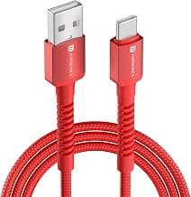 Portronics Konnect X 60W 6A USB-A to Type C Fast Charging Cable With WARP/DASH/VOOC/SuperVOOC/FLASH Charging Support, Compatible with OnePlus, Oppo, iPhone 15 & other Type C Smartphone & Devices(Red)