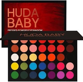 Pressed Powder Color Studio Eyeshadow Palette, 35 Vibrant Colors, Matte and Shimmer Finish