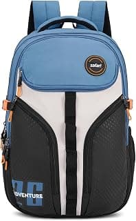 Safari 43L Expandable Laptop Bag with Armor Base, Raincover, 3 Compartments, Compression Straps, Large Size Travel Bag, Ideal For 3-4 Days Staycations, Hiking, Office Bag