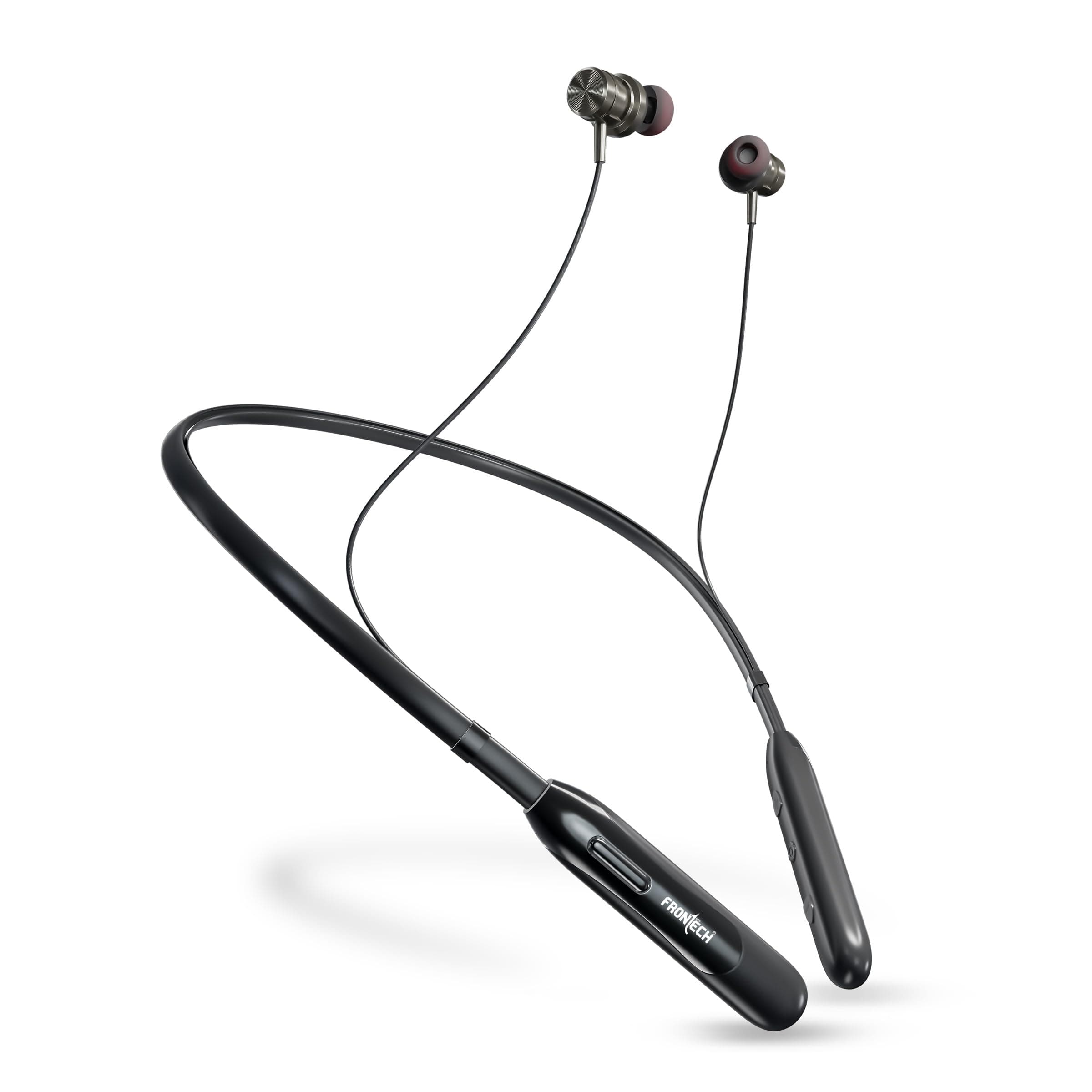 FRONTECH Wireless Neckband | 25H Playback | Bluetooth 5.1 | 10m Range | Magnetic Earbuds | 1Hr Fast Type-C Charging (EF-0076)