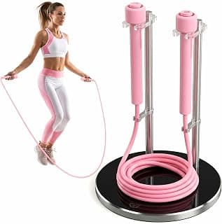 Skipping-Rope Jump Skipping Rope for Men Women Weight Loss Kids Girls Children Adult - Best in Fitness Sports Exercise Workout (Pink)