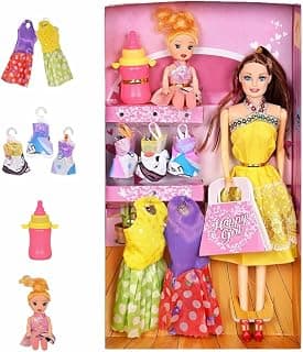 Doll Play Set with Cute Baby Doll and Accessories | Flexible Limbs & Realistic Features | Pretend Play Activity Set for Girls | Fun Role Play Birthday Gift Toy for Kids