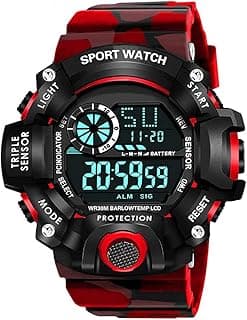 Acnos Premium Brand - A Digital Watch Shockproof Multi-Functional Automatic 5 Color Army Strap Waterproof Digital Sports Watch for Men's Kids Watch for Boys Watch for Men Pack of 1