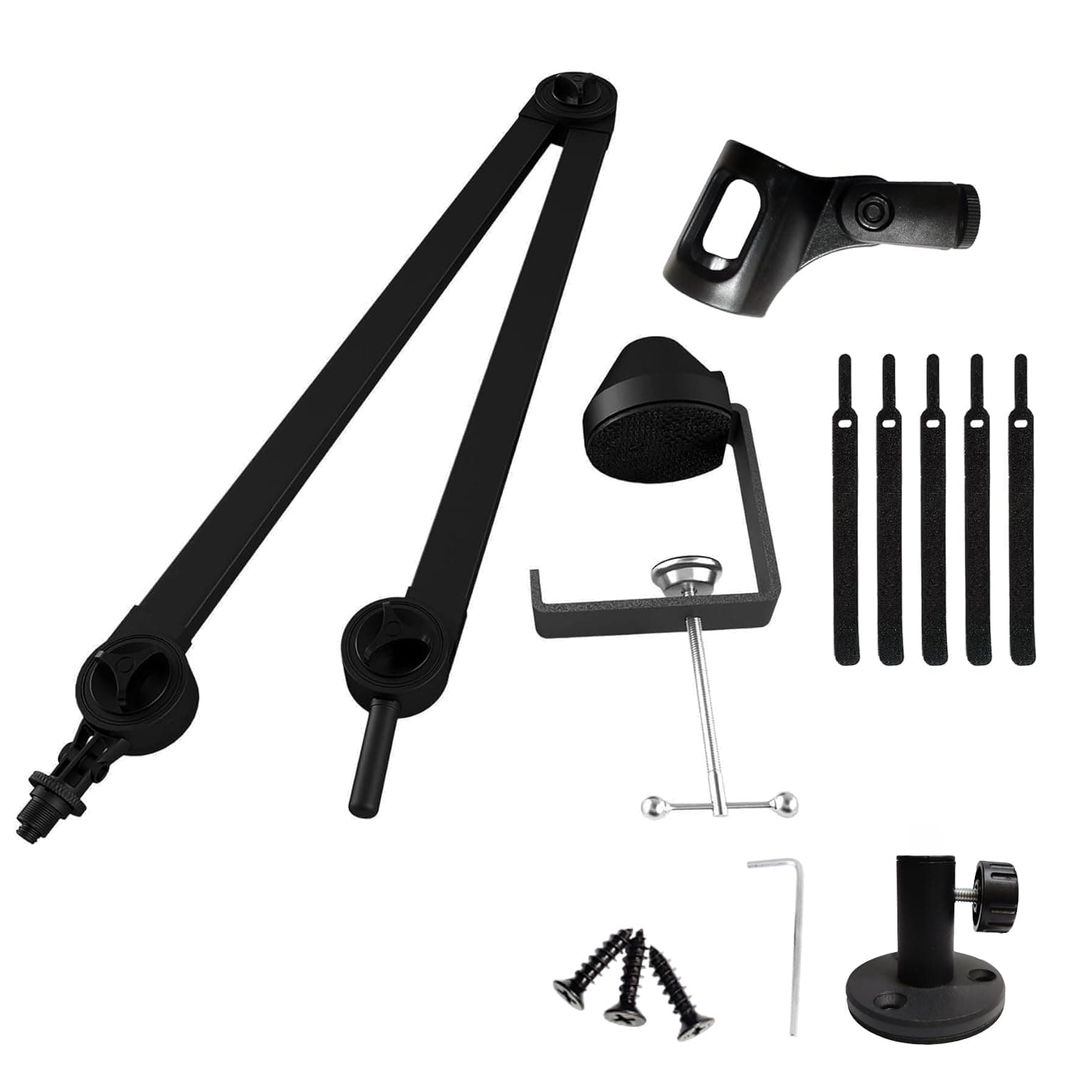 Softline Pro Heavy Duty Microphone Stand, Long Springless Scissors Boom Arm Mic Stand with 1.5kg Capacity for Stablility with Multi-Angle Adjustment (SP RJ111)