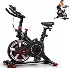 MAXPRO MP007 Spin Bike | Exercise Cycle for Home | 100KG Capacity | 8KG Flywheel | Adjustable Resistance | Silent Belt Drive |4way Adjustable Comfortable Seat Cushion | Indoor Cardio Workout Fitness Bike