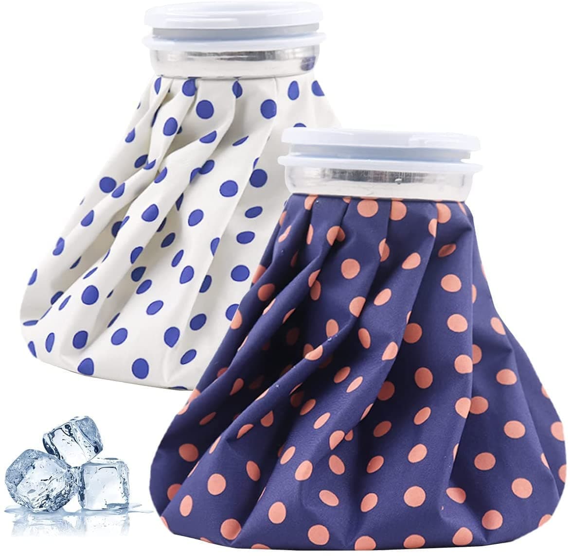 LUMONY® Hot Water Bag Ice Bag for Pain Relief 9Inch Ice Pack Bag for Pain Relief Cold Water Bags for First Aid Sports Injury Neck Knee for Pain Solve And Cold Therapy Comes with Leak-free Closure (Pack Of 2)
