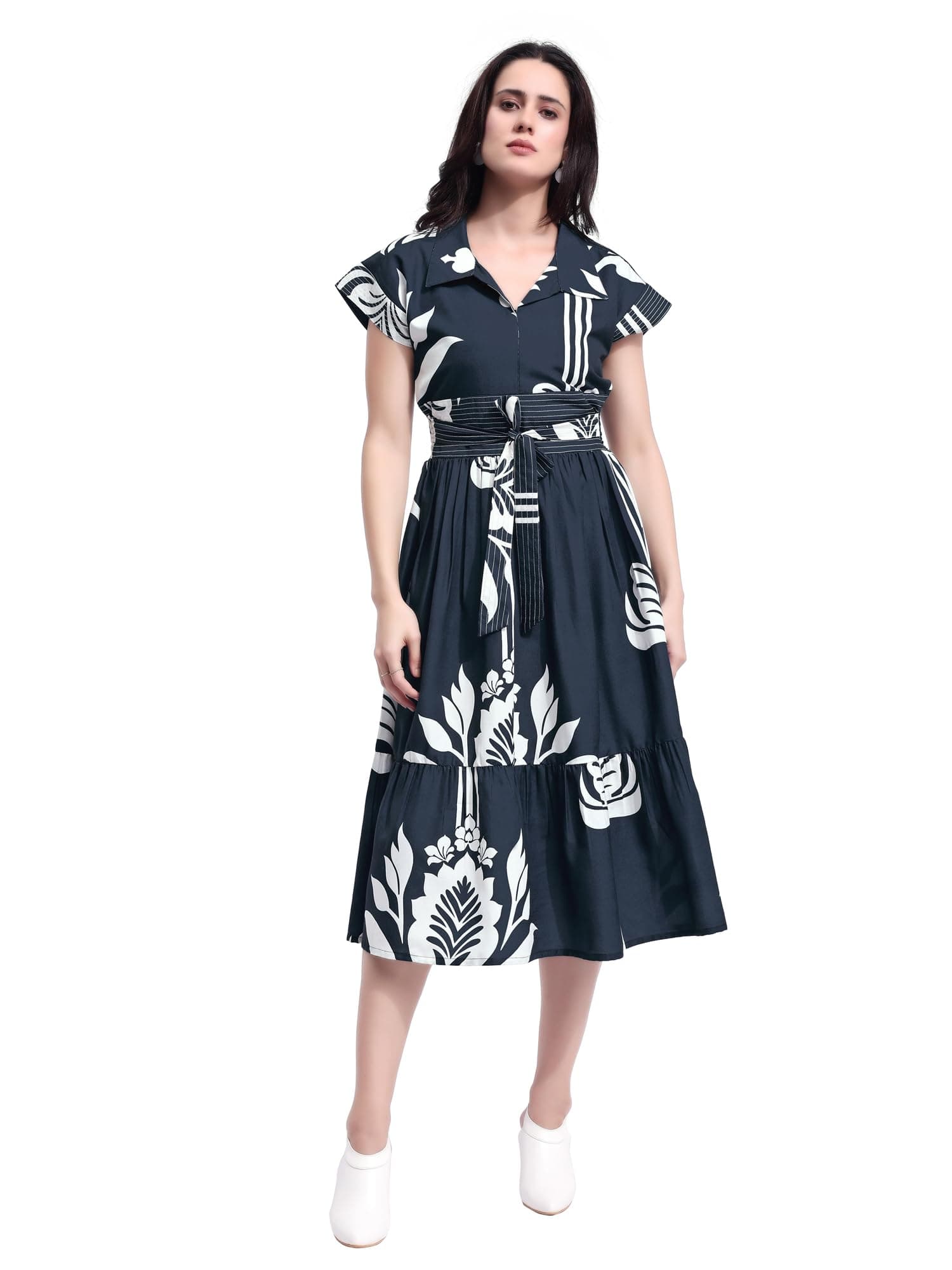 PURVAJA Women’s Maxi Cotton Blend Dress