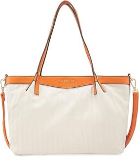 Caprese Shyla Satchel Bag, Large | Sleek Solid Designed Shoulder Bag for Women with Adjustable Sling Strap | Spacious Compartments | Perfect for Casual/Party & Daily Use