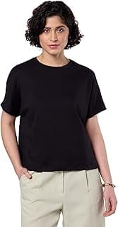 Symbol Premium Women's Oversized Cotton Cropped T-Shirt (Stylish | Super Soft | Round Neck | Solid) (Available in Plus Sizes)