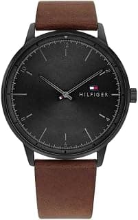 Tommy Hilfiger Hendrix with Qtz Black Dial Brown Strap Watch for Men - NTTH1791876W