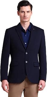 Arrow Solid Knitted Blazer for Men - Slim Fit, Button Closure Casual Blazer for Men - 42, Navy