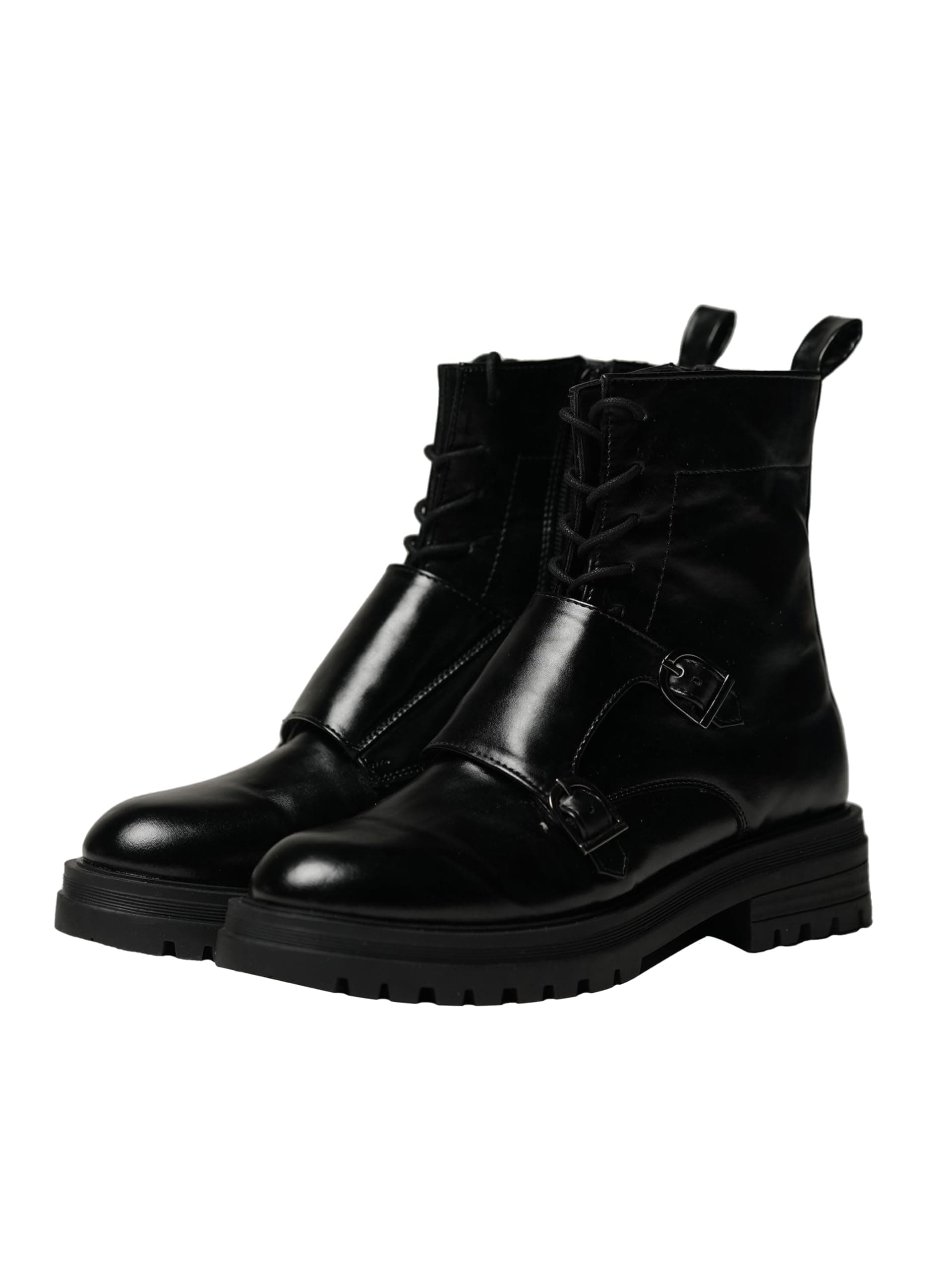 Theater Women Sabbath Boots | Lace-Up Chunky Sole with Adjustable Buckles | Stylish Durable Boots for Casual, Travel & Winter Wear